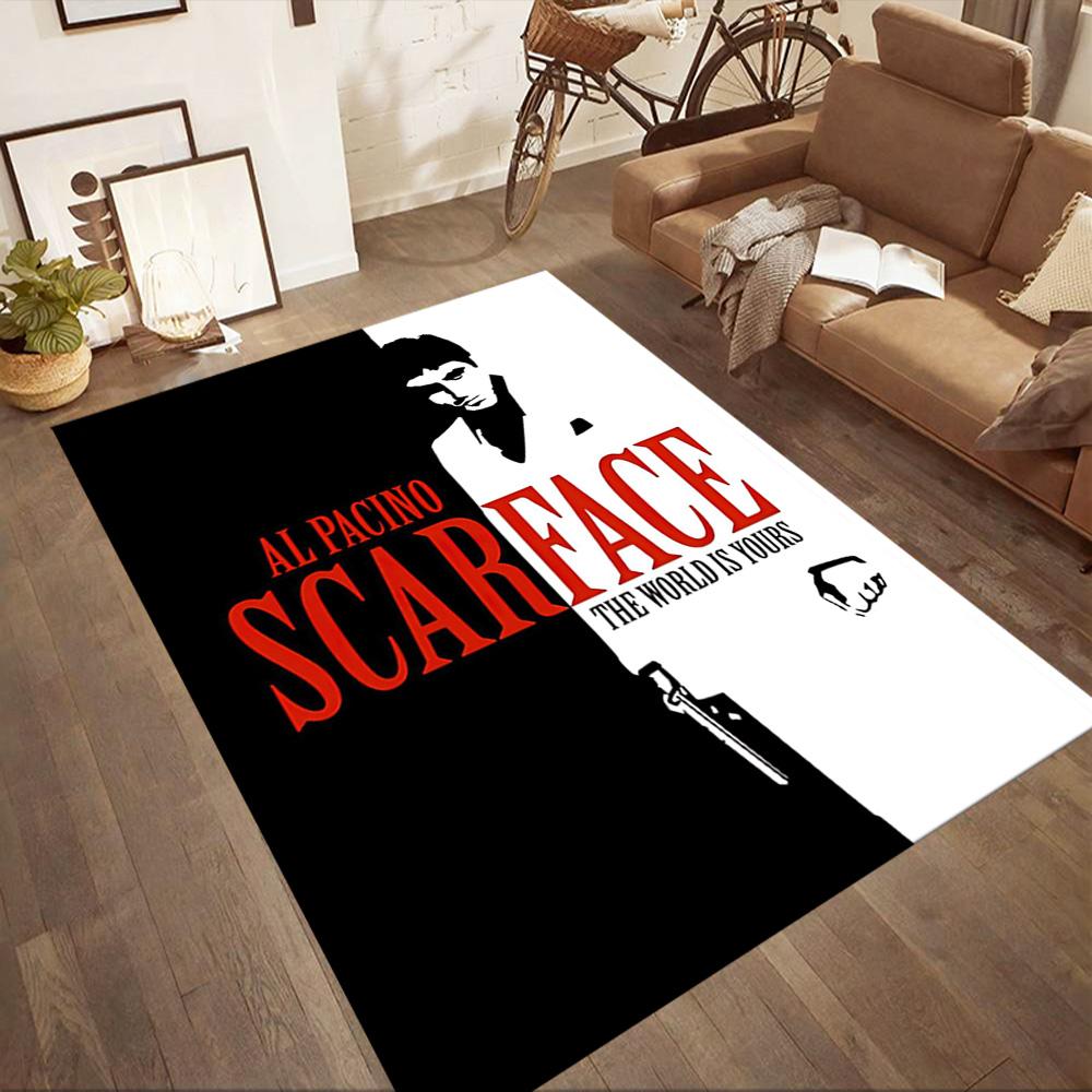 Scarface Style Square rugs are a great choice for living rooms, bedrooms, home décor, and as gifts.