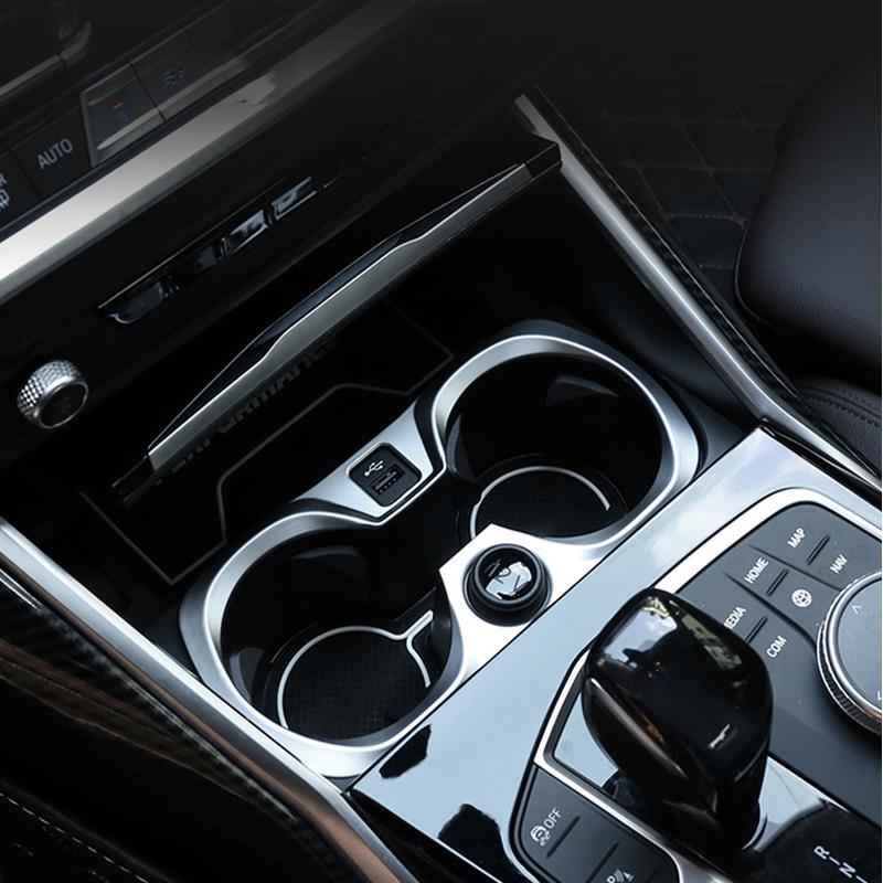 Для BMW 3 серии G20 G28 автомобильные аксессуары из АБС-пластика, внутренний центральный держатель для стакана с водой, крышка панели, отделка, АБС-пластик, хромированный