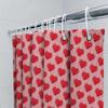 Heart Pattern Shower Curtain Romantic Love Backdrop Valentine'S Day Decor Bathroom Waterproof Fabric Shower Liner Vintage Style