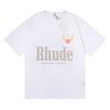 23SS cross-border trendy brand RHUDE micro-label letter printing short-sleeved T-shirt for men and women American high street loose couple 