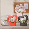 Heart Flower Box Romantic Wrapping Paper Box Women Gift Basket Tote Bag Gift Wrap Paper Love Flower Basket Wedding Supplies