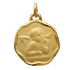 [L3932] - Gold Plated Pendant 'Little Angel' Gold - 17 Mm