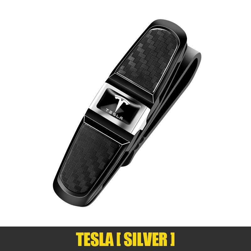 UBG4   Car Sun Visor Clip 360 Rotation Sunglasses Ticket Card ClampFor Tesla Model 3 Highland 2023 Model S Model X Model Y Model Y-Eur
