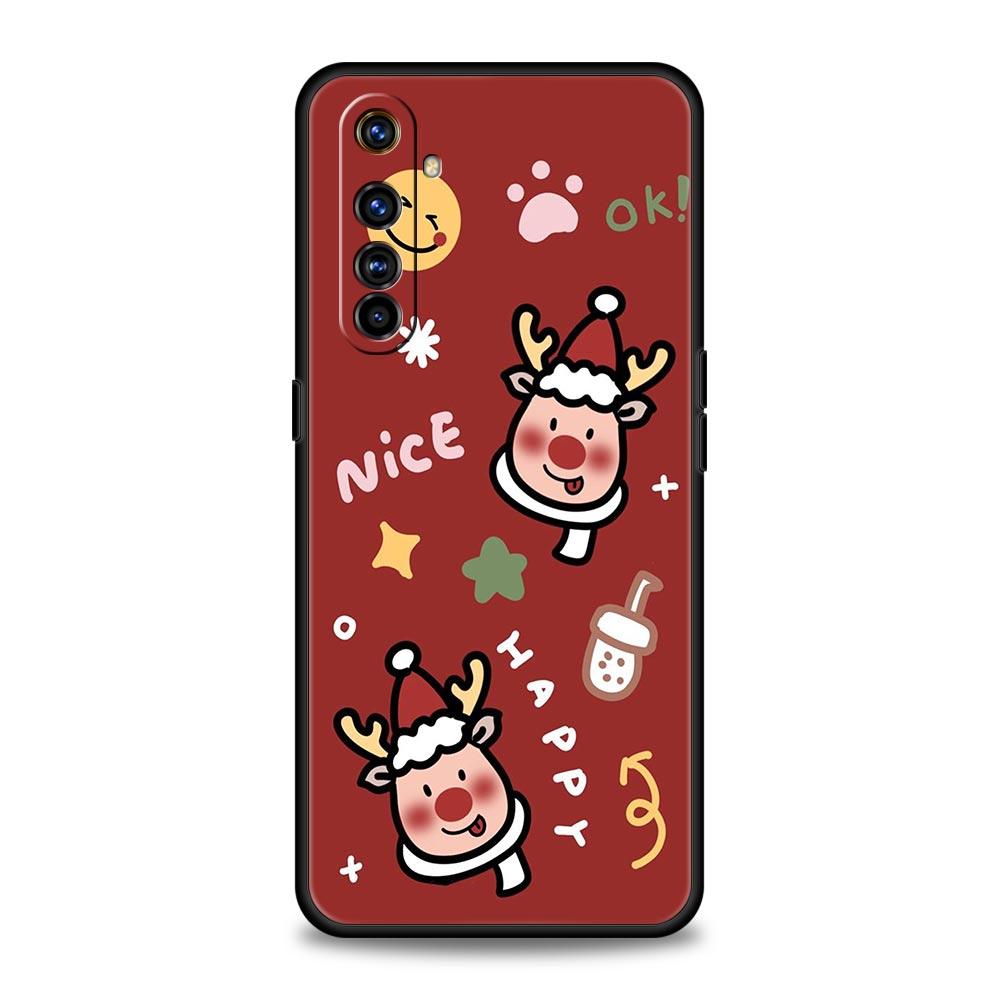 Чехол для телефона для Realme 12 11 10 9 8 5G 7 6 GT5 GT3 GT2 Pro Plus C21 C11 C25 C35 Новый год Рождество Санта GT Neo 2 3 3T 5 Обложка