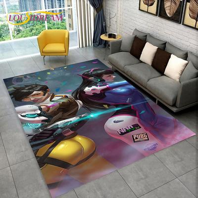 Коврик Overwatch Game Gamer DVA, ковер для дома, гостиной, детской спальни, дивана, коврик для двери, декор, детский нескользящий напольный коврик