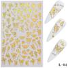 1 PC Gold Silver Nail Art Laser Butterfly Stickers Butterfly Metal Sticker Decals Holographic Manicure Decorations