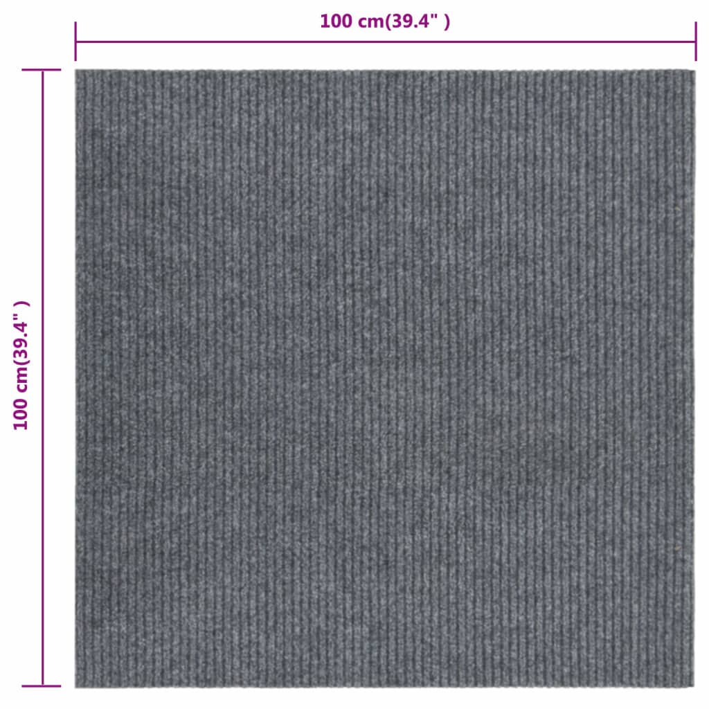 Doormat 100x100 cm Grey