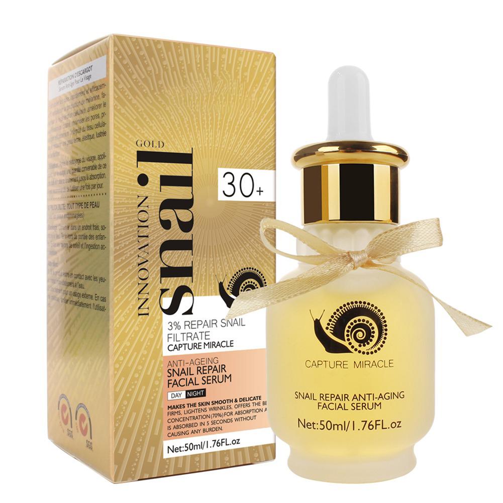 50 мл Оригинальная сыворотка для лица Golden Snail Essence, осветляющая и увлажняющая тонкая линия, осветляющая лицо
