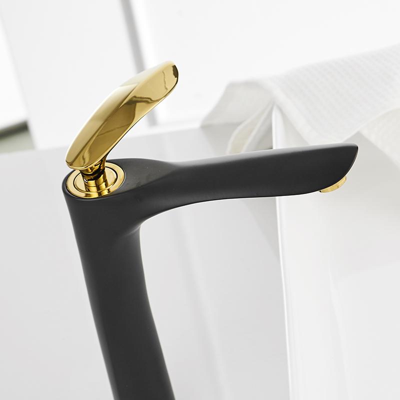 Basin Faucets White Color Basin Mixer Tap Bathroom Faucet Hot and Cold Chrome Finish Brass Toilet Sink Water Crane Gold 228