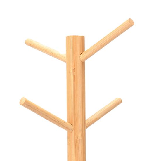 Cup Holders Tree Wooden Rotating Cup Stand with 8 Hooks Coffee Mug