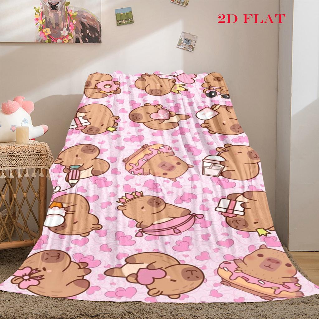 Capybara Companions blanket Suitable for all seasons Soft and comfortable Digital printing sheet Nap Blanket