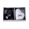 Round+Cube Ceramic Mr. and Mrs. Salt Pepper Shakers Canister Set Wedding Party Favors