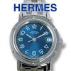 Б/у женские кварцевые часы Hermes Clipper CL4.210 Синие Хорошее Состояние HERMES D-Пряжка Дата Работа Бренда