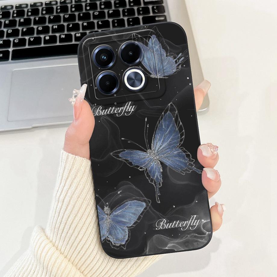 For Infinix Note 40 5G X6852 Phone Case Silicone Soft Back Cover For Infinix Note40 X6851 Bumper Dragon Cat Flower Butterfly Bag
