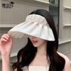 Складная шляпа-цилиндр с широкими полями и открытым верхом, высококлассная маленькая шляпка-ракушка, летняя уличная складная солнцезащитная шляпа от солнца для детей