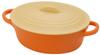 Silicone Cookpot Oval Valencia Orange with Recipe