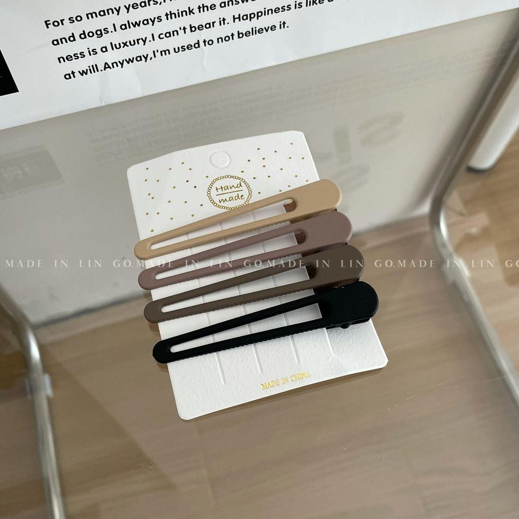 "2-Pack Y2K Fresh Juice Series Duckbill Hair Clips - Cute, Seamless, Side Bang Accessories"