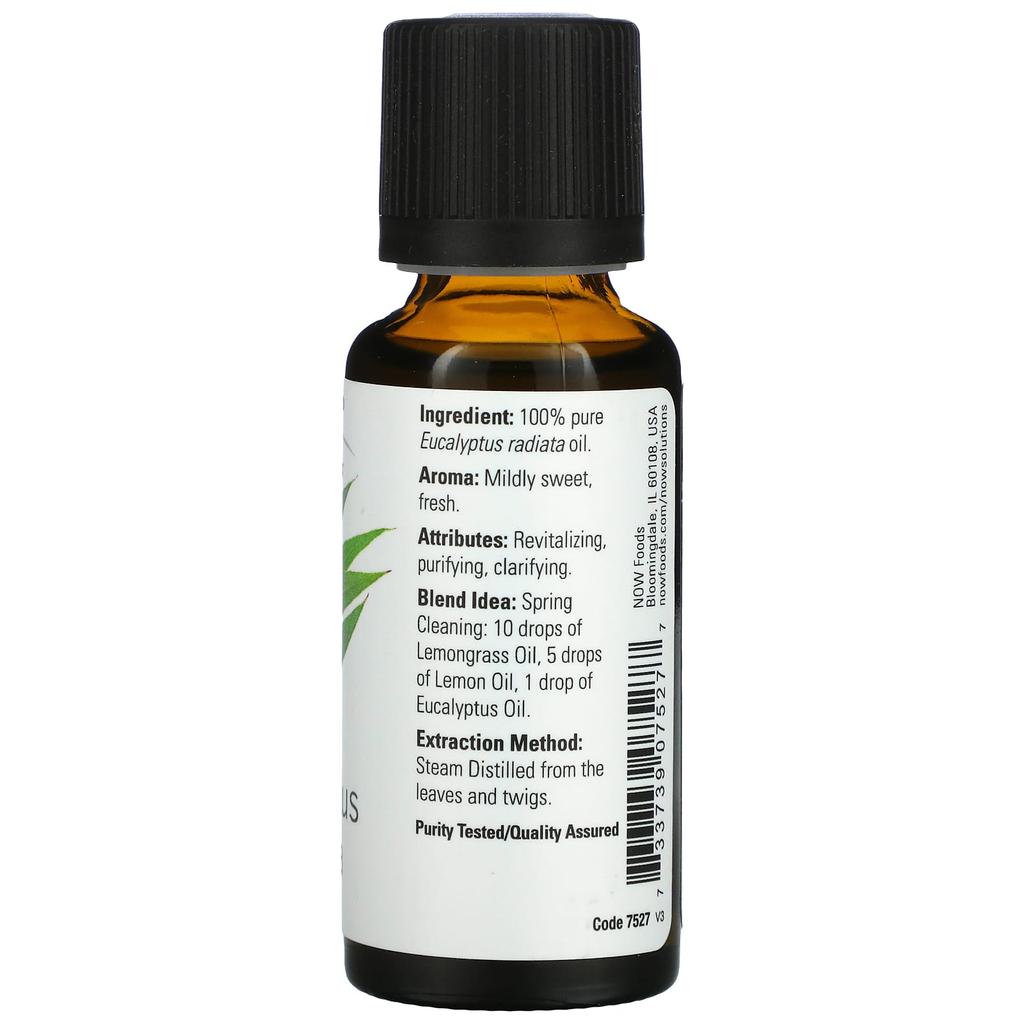 Now Foods Essential Oil, Eucalyptus Radiata, 1 Fl Oz. (30ml)