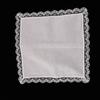 5Pcs 100% Cotton White Handkerchiefs Hanky Pocket Square for Men Women 23x25cm