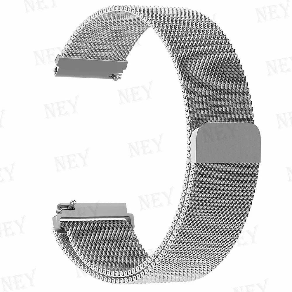 Миланский браслет Для Samsung Galaxy watch 6 5 4 Classic 20MM 22mm Металлический браслет Amazfit Bip 5/Bip3 pro/Balance/GTS/GTR 4-3-2 ремешок