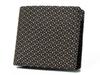 [Inden-ya] Инден Кошелек бифолд 2003 Отделение для купюр C Черная оленья кожа с белым лаковым узором тыквы