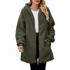 2023 Winter Women's Loose Plush Long-Sleeved Hooded Zipper Cardigan Jacket