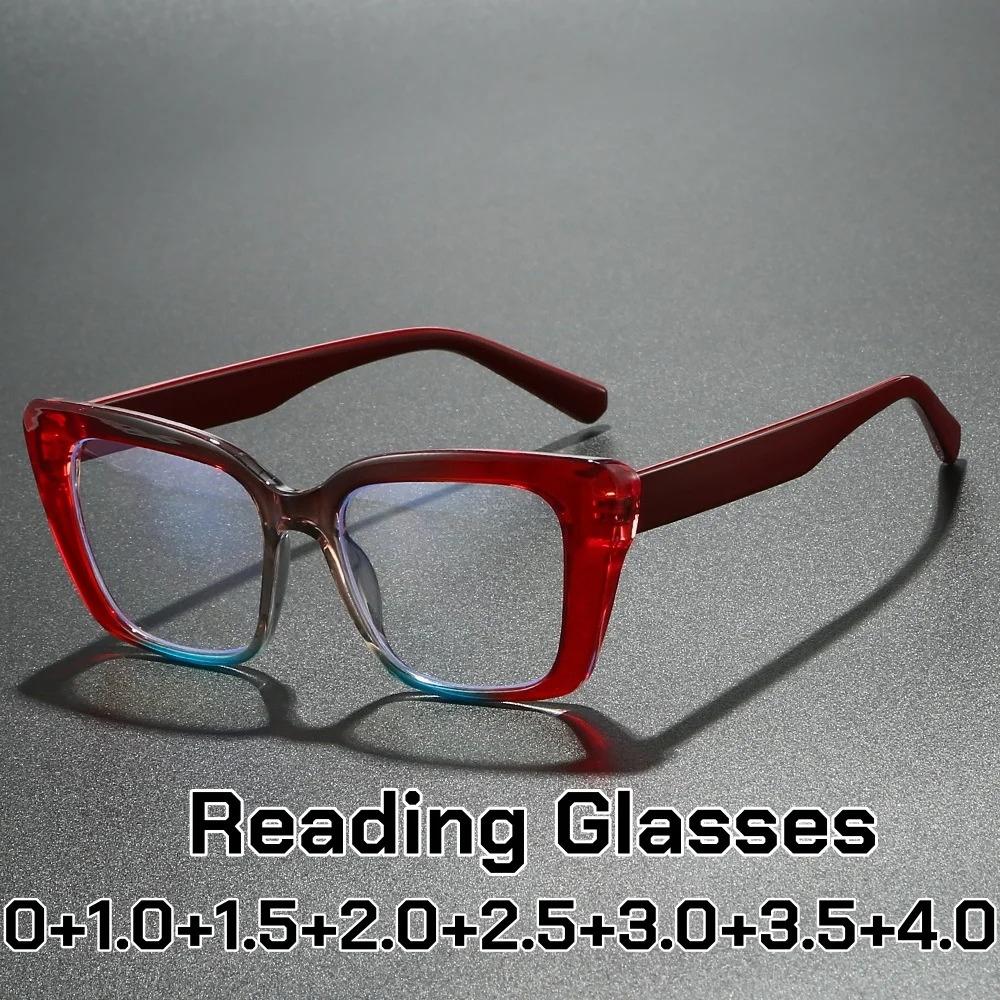 Оверсайз Рамка HD Очки для чтения Мужские и Женские Модные Большие Квадратные Очки с защитой от синего света для пресбиопии Диоптрии