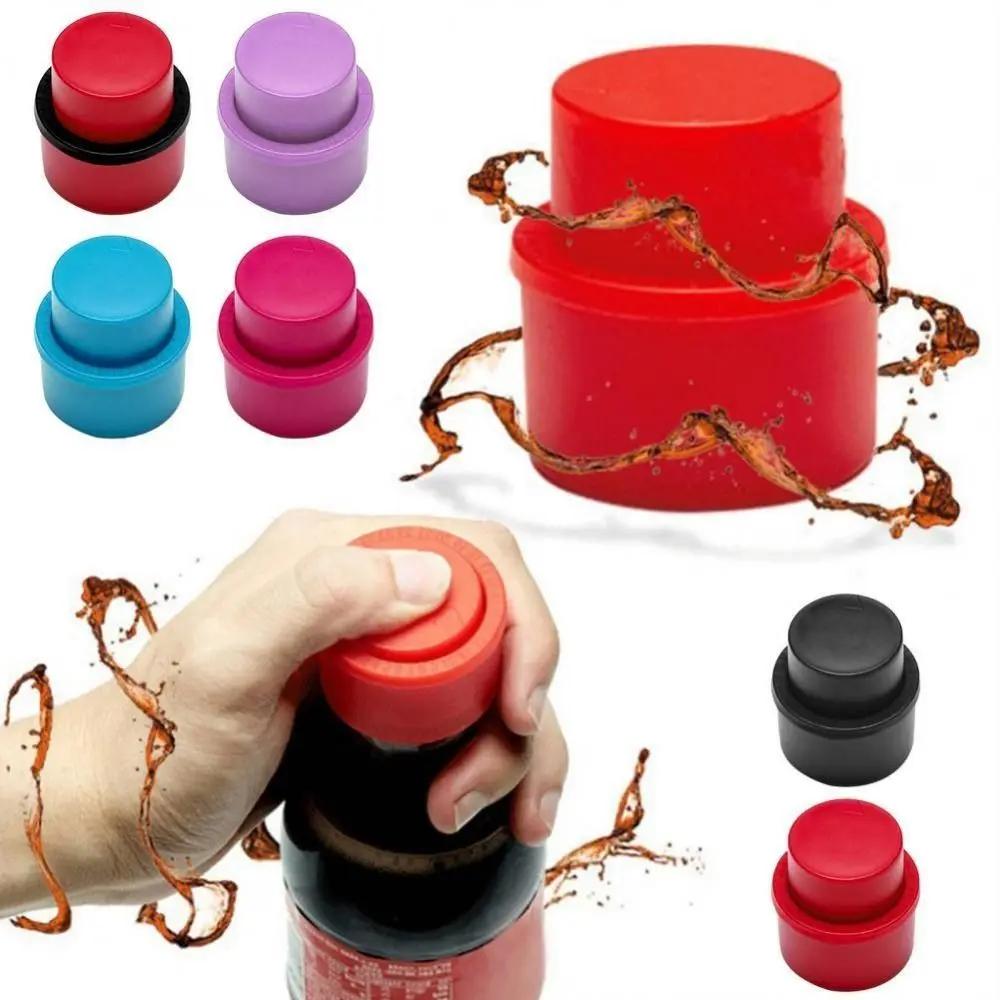 1Pcs Durable Air Tight Drink Sealer Cola Pump Inflatable Soda Cap Frizzy Reusable Beverage Saver Carbonation Keeper