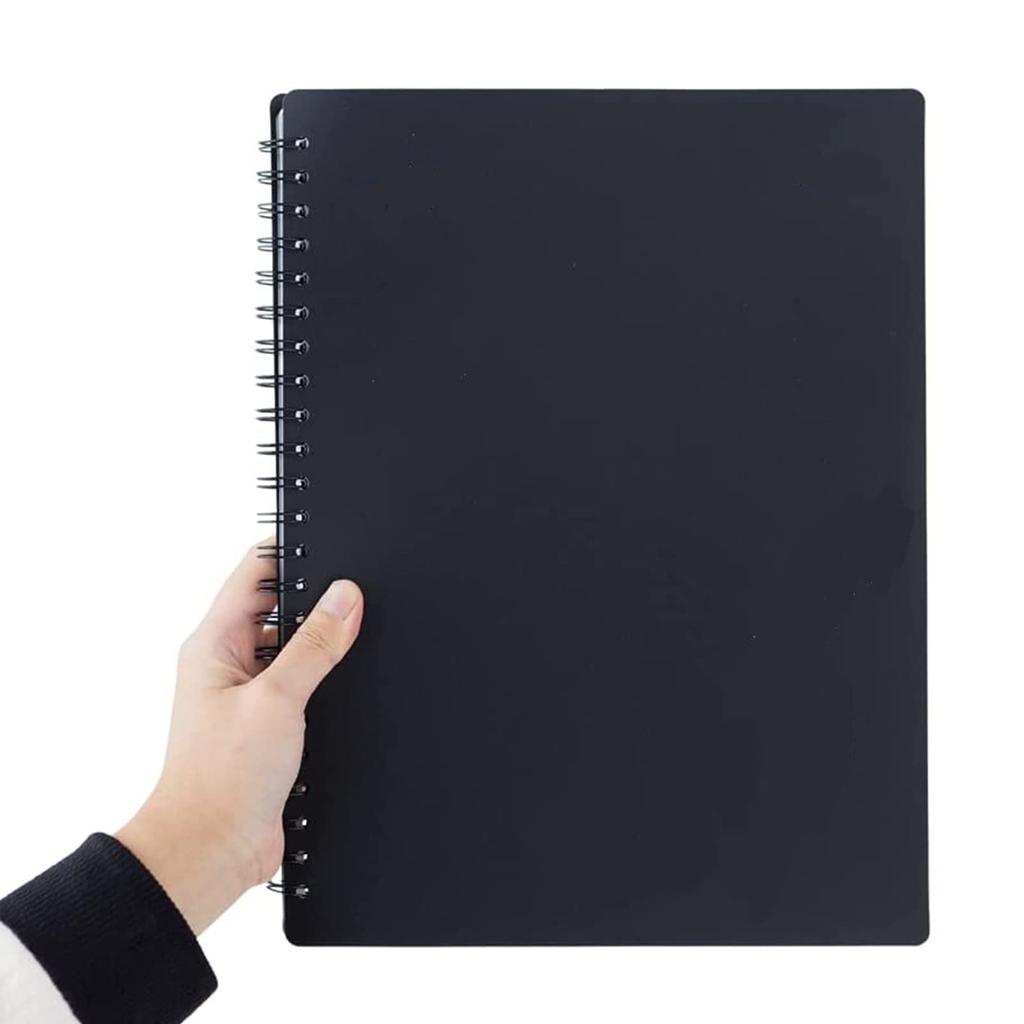 Samcos Musical Score A4 20 40 Can Write Without Taking Out Musical Ring File File, Size, Pockets, Pages, Score, (Black 1)