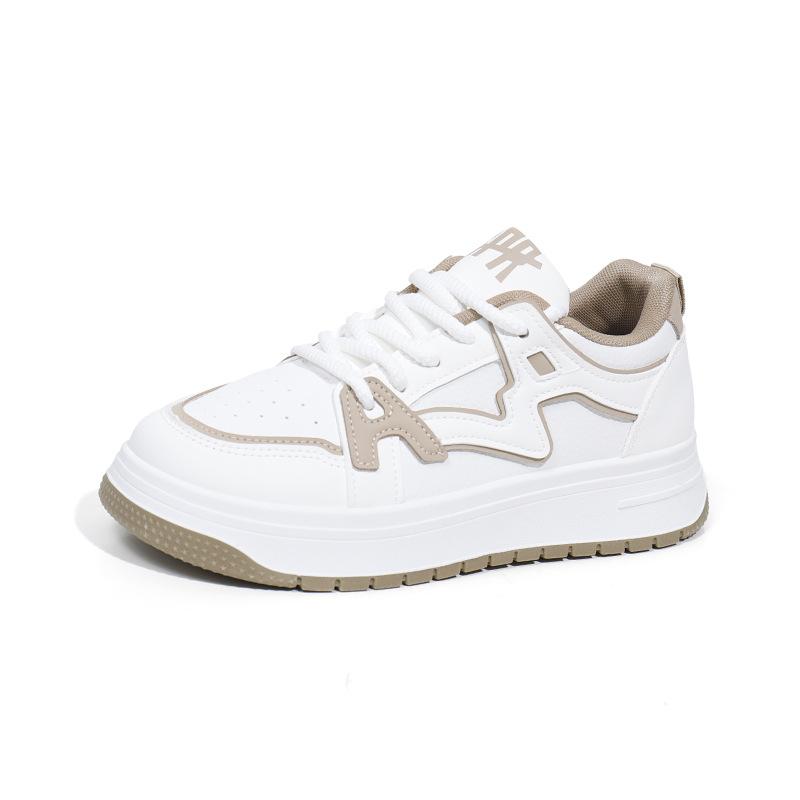 Белые туфли для женщин, новые осенние студенческие универсальные повседневные модные туфли с толстой подошвой, модные кроссовки