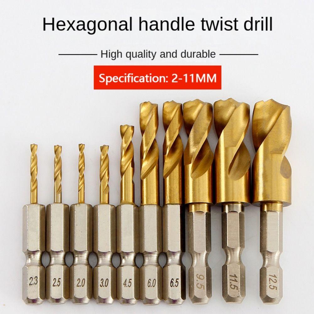 Ultra-short Hole Opener Hex Shank Stainless Steel Special Drill New Twist Drill Bit  Wood Metal