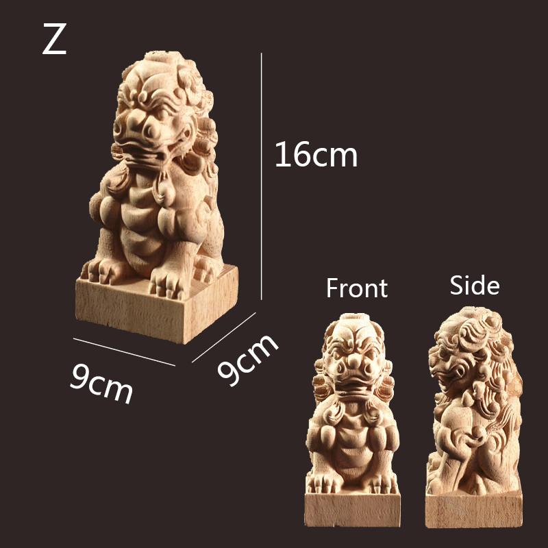 Резьба по дереву, круглая деревянная ножка, мебель для ног, цилиндрический шар, аппликация, декор комнаты в стиле кавайи, украшение для лестницы из дерева в виде льва