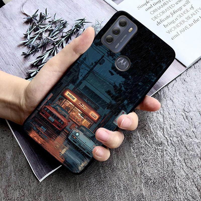 Чехол для телефона для Moto G85 G55 G05 G14 G75 G31 G50 G10 G20 G30 G60 G13 G32 G84 G54 G53 G72 G24 Power Япония Автомобиль Аниме