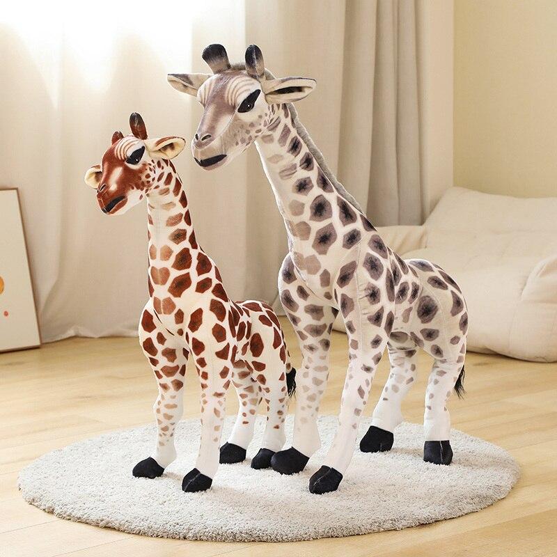 Cartoon Giraffes Plush Toy Imitation Deer Plush Dolls Stuffed Soft Simulation Toy Kawaii Children Room Decoration Gifts