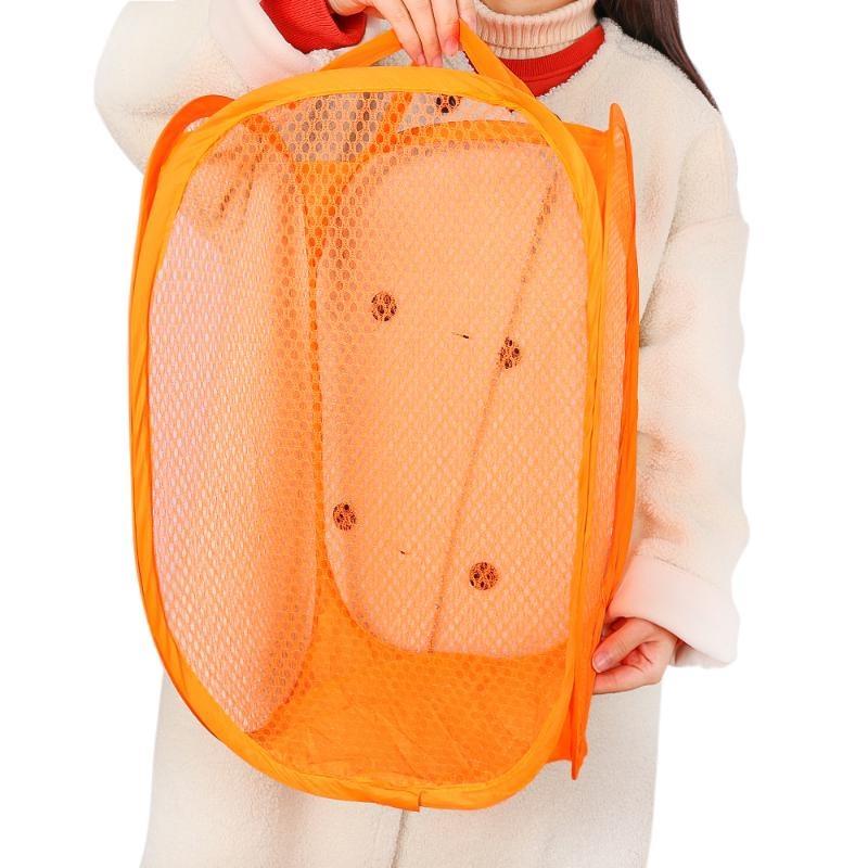 Складная корзина для белья, органайзер для грязной одежды, сетчатый мешок для хранения одежды в ванной, бытовая корзина