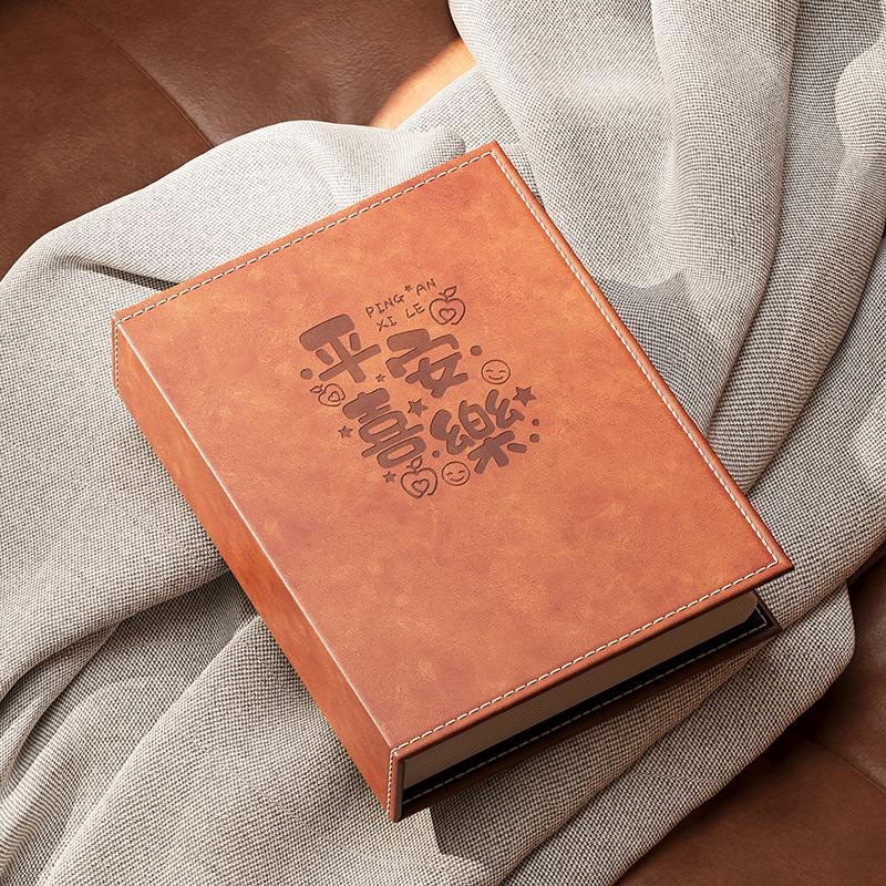 6-Inch Leather Slip-In Photo Album, Holds 5-Inch Photos, Commemorative Baby and Family Album, Large Capacity