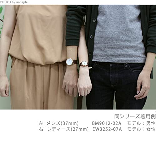 Citizen Пара часов CITIZEN Eco Drive с кожаным ремнем белого цвета BM9012-02A EW3252-07A Мужские Женские