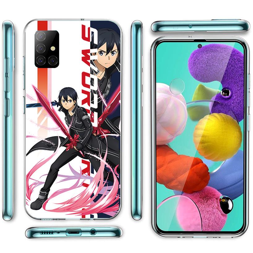 Чехол для телефона с изображением из аниме Sword Art Online SAO для Samsung Galaxy A12 A22 A32 A52 A72 A02S Чехол для телефона Note 20 Ultra 10 S10 Plus A51