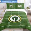 Green Bay Packers Gear 3pcs Bedding,Including 1pc Duvet Cover And 2pcs Pillowcases Perfect for Christmas,Ideal for Bedroom, Dormitory