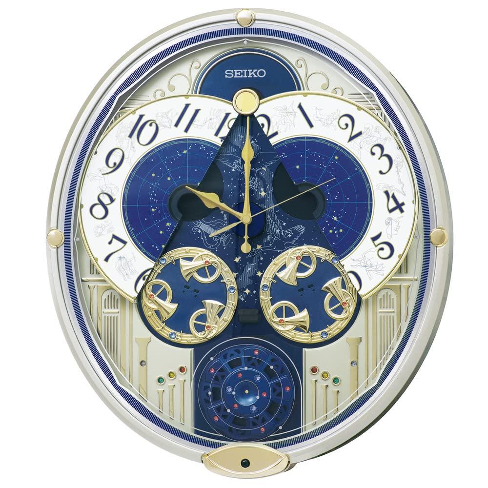 Часы Seiko настенные часы Karakuri часы радиочасы Light Golden Pearl 464x400x90 мм RE582G