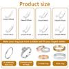 1set 8pcs Transparent Invisible Ring Adjusters – Spiral Spring Design, Snug Fit for Large Rings