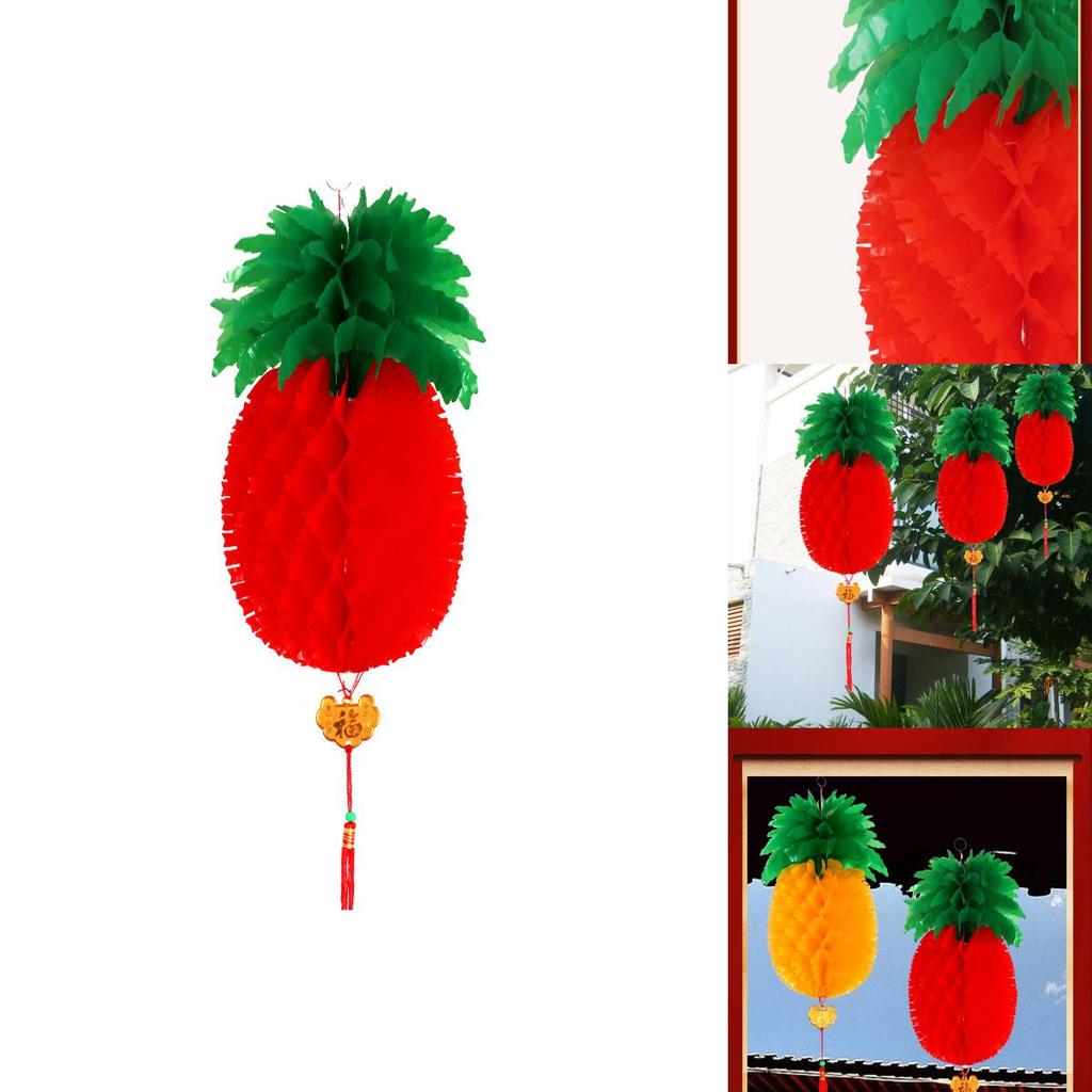 Очаровательные фонарики в виде ананасов и яблок, созданные для красочного декора на Счастливый Новый год и для празднований