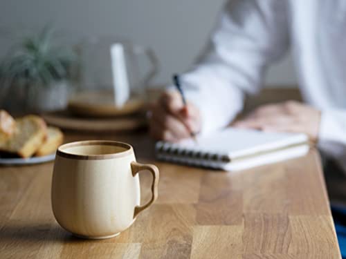 RIVERET Кружка Cafe au Lait, 350 мл, Бамбук, Можно мыть в посудомоечной машине, Белый, RV-205W