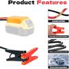 Jumper Cables With Adapter For Dewalt 20V Battery, 3.3FT 8AWG Portable Battery Dewalt Jumper Starter Automotive Booster Cables Power For Car Jump