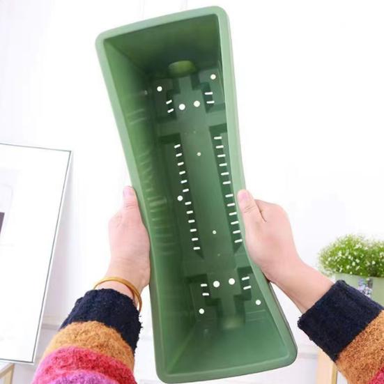 Vegetable Growing Box Flowerpot with Drainage Holes Thickened Edge Strong Load-Bearing Indoor Rectangular