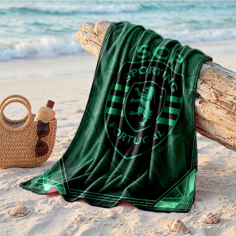 Sporting CP FC Печать Микрофибра Пляжное Полотенце Быстросохнущее Впитывающее Большое Полотенце Для Пляжа Плавания Путешествий