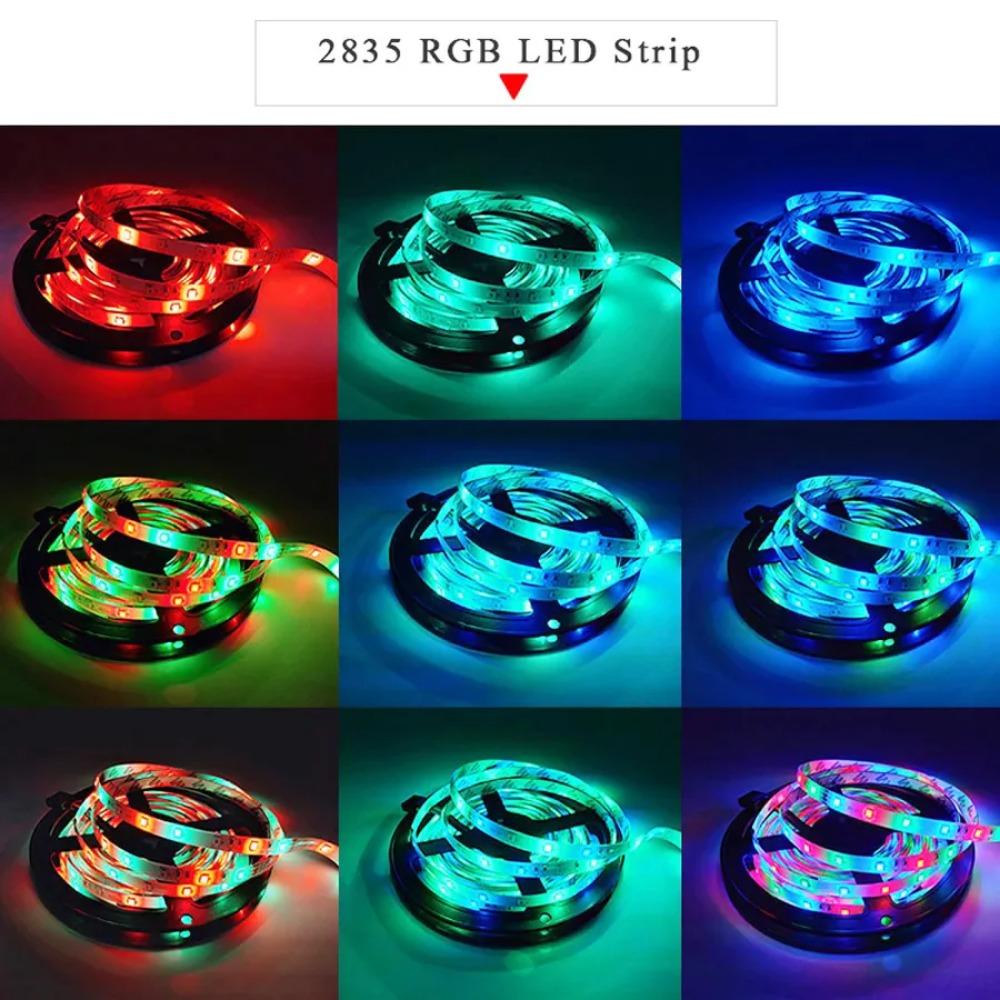 Светодиодная лента 5M SMD2835 12V Белый теплый красный зеленый синий RGB светодиодная водонепроницаемая гибкая лампа лента для декора комнаты