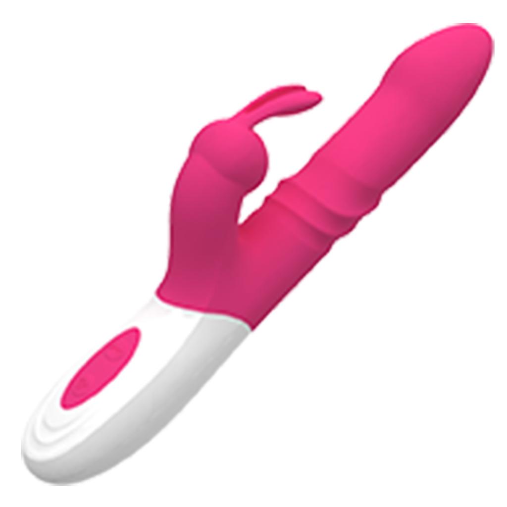 3 IN 1 Rabbit Female Vibrator Powerful G-spot Retractable Rotating Clitoral Vaginal Stimulator Female Masturbator Adult Sexy Toys