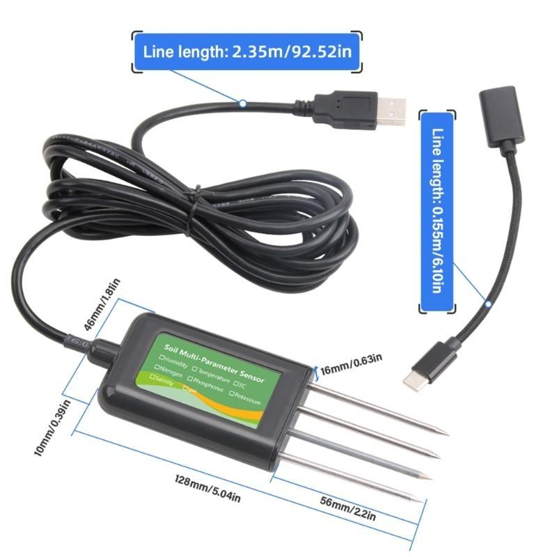 652F Agricultural Soil Tester With 316L Stainless Steel Probe Epoxy Vacuum Sealed Body