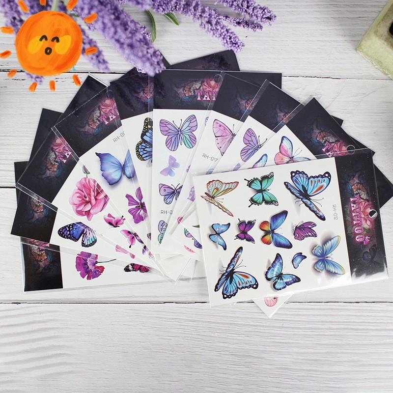 Новая водонепроницаемая 3d татуировка бабочки с макияжем, милые татуировки, модные татуировки, наклейки